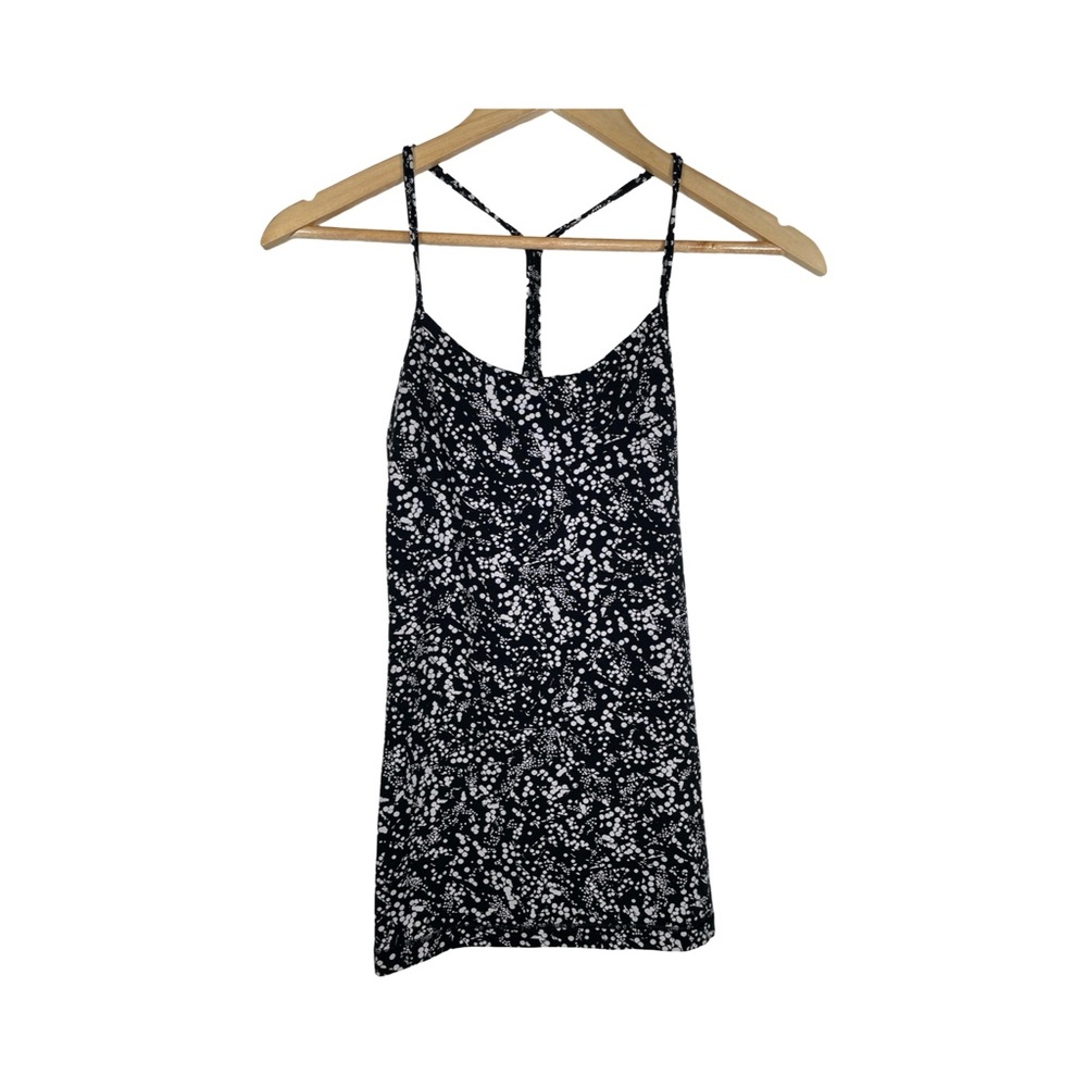 Lululemon Athletic Power Pose Racerback Tank Top Chirasu Black size 4